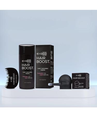 Hair Boost Hair Building Fibers (27.5g) - Instant Hair Thickening for Thinning Hair - Light Brown Hair Powder for Men & Women - Buy Online on GoSupps.com