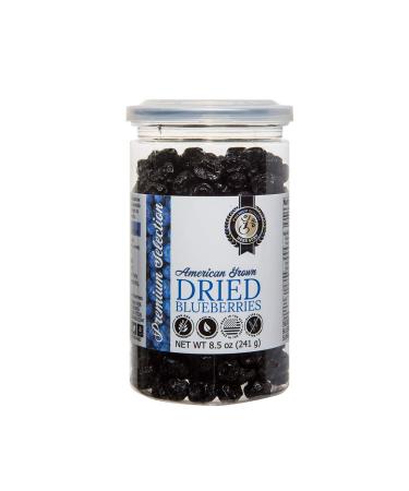 Herb Guru Whole Dried Blueberries 8.5oz | American Grown | All Natural, Non-GMO, Preservative Free 8.5 Ounce (Pack of 1)