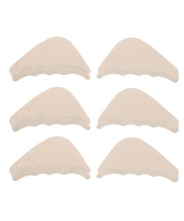 FOMIYES 6 Pairs Half Size Padded Toe Plug Toe Plug Shoe Front Filler Shoe Head Mat Shoe Head Pad Shoe Insert Cushion Toe Filler Inserts Shoe Filler Sponge Toe Plug As Shown 7.2x3.5x1.6cm
