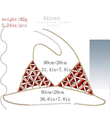 Buy Abien Crystal Body Chain Elegant Beach & Nightclub Chest Harness Jewelry for Women & Girls - Buy Online on GoSupps.com