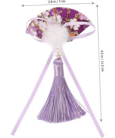 minkissy 3 Pairs Scalloped Tassel Hair Clip Toddler Hairpin Japanese-style Fabric Purple - Buy Online on GoSupps.com