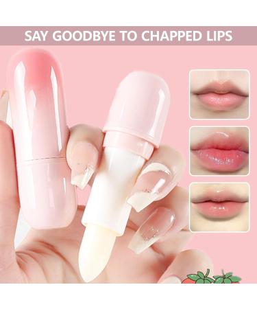 Natural Lip Balms Long-lastings Moisturizing Hydrating Lipstick Anti Cracked Reduce Lip Line Lip Care Makeup Cosmetic Natural Lip Care Beauty Treat Sweetheart Strawberr - Buy Online on GoSupps.com