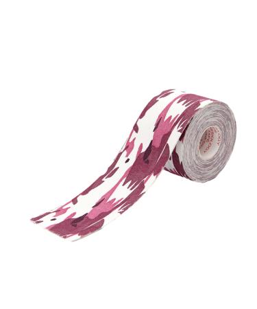 Sports Tape Wrap 5m Adhesive Kinesiology Therapeutic Athletic Tape | High Elastic Basic Cotton Sports Tape Elastic Athletic Tape for Support and Recovery Pink Camouflage 5cm*5m