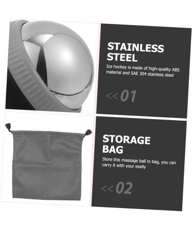 Magiclulu Stainless Steel Massage Ball - Hot & Cold Roller for Yoga & Muscle Relaxation | 1stk Multifunctional Fitness Tool - Buy Online on GoSupps.com
