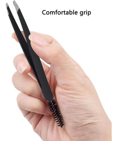 Sonew Eyelash Grafting Tweezer Eyebrow Tweezer with Tail Eyebrow Brush Oblique Mouth Design Easy to Use Lash Nipper for Makeup - Buy Online on GoSupps.com