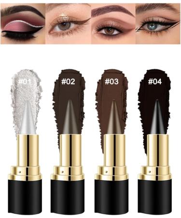 Ayky Long Wear Gel Eyeliner Natural Black Eyeliner Cream Waterproof Eyeliner Crayon Waterproof Long Wear Liquid Eyeliner Pencil Smokey Eye Liners Eyeshadow Pen (4pcs) - Buy Online on GoSupps.com