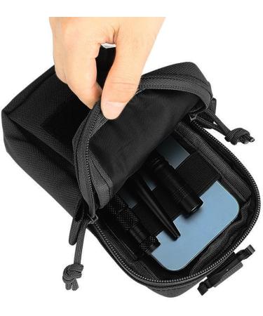 Molle Bag - Wear-Resistant Waterproof Cell Phone Belt Bag | EDC Utility Gadget Case for Camping Hiking & Hunting - Black - Buy Online on GoSupps.com
