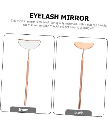 Ultechnovo 3 STK Eyelash Extension Mirror - Large Foldable Rustproof Steel Control Mirror for Dental & Beauty Care - Travel-Friendly Ros gold Design | 15.5x5x0.5cm - Buy Online on GoSupps.com