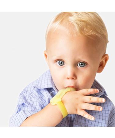 Silicone Baby Teeth Toys - Adjustable Nail-Bite Prevention & Finger Protection for Infants - High Toughness Suction - Yellow - Buy Online on GoSupps.com