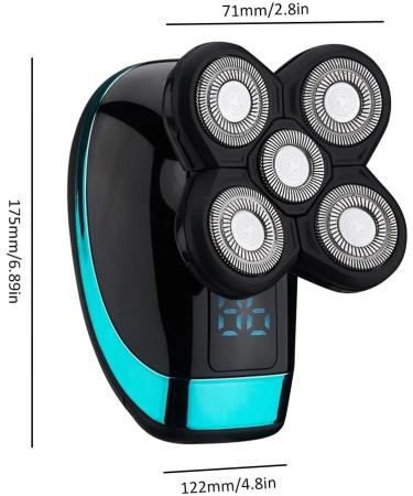 Rechargeable Bald Head Clipper & Beard Shaver - 5 Floating Heads Electric Shaving Tool for Men | Washable & Multifunctional - Buy Online on GoSupps.com