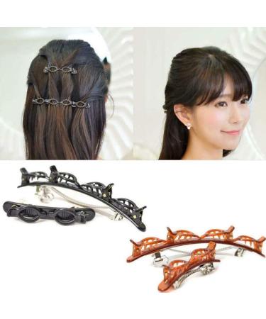 4PC Double Layer Twist Plait Headband Hair Tools Fashion Fixed hair Hairdressing Women girls Styling Clip Twist Barrettes Double Bangs Hairstyle Hairpin Doul Layer Hair Clips (Set1) - Buy Online on GoSupps.com