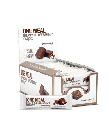 NUPO One Meal Bar Brownie Crunch I Tasty meal replacement bars for a balanced diet plan I Helps you lose weight I High in protein I 24 vitamins and minerals I 24 x 60g