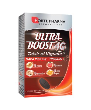 Forté Pharma - Ultra Boost 4G Desire and Vigor - Food supplement based on Maca and Tribulus - Male Tone - 30 tablets