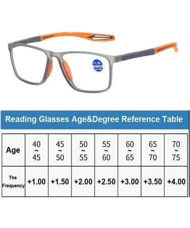 Men's Sports Ultra-Light Anti-Blue Light Glasses | High Definition Presbyopic Cycling Glasses (+1.00 Orange) with Case & Accessories - Buy Online on GoSupps.com