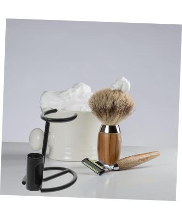 Minkissy 4-Piece Razor Holder Stand Set - Mini Wet Shaving Brush & Hairdryer Stand | Stainless Steel Hairdressing Tool for Men - Buy Online on GoSupps.com