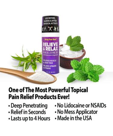 Pain-Relieving Roll-On for Muscles & Joints | Professional Grade Deep Penetrating Topical Analgesic | Made in USA | 3 Fl Oz - Buy Online on GoSupps.com