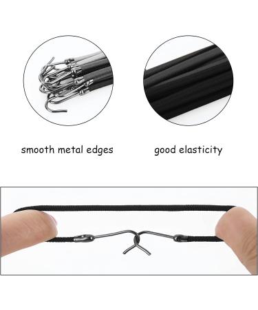Sibba 15 Pieces Elastic Hook Hair Ties - Black Bungee Hair Cord Ponytail Holder for All Hair Types - Buy Online on GoSupps.com