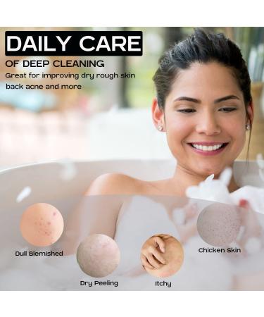 African Net Sponge Bath Sponge 3 PCS - 31.5 Inch Exfoliating Body Scrubber Set for Shower - Pink Yellow Purple - Buy Online on GoSupps.com