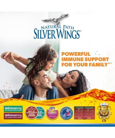 Natural Path Silver Wings Colloidal Silver 150ppm with Olive Leaf - Immune Support Supplement Spray 1oz - Ships Worldwide - Buy Online on GoSupps.com