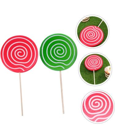 Alipis 4 Pcs Wedding Decoration Decorative Fake Lollipop Fake Lollipops Fake Lollipop Model Rainbow Lollipop Red Swirl Lollipops Toys Decorative Lollipop Ornament Wooden Food Child Candy - Buy Online on GoSupps.com