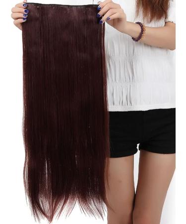 S-noilite Fashion 26 Half Full Head Clip in Hair Extensions - Dark Auburn 26 Inch Straight Extension - Buy Online on GoSupps.com