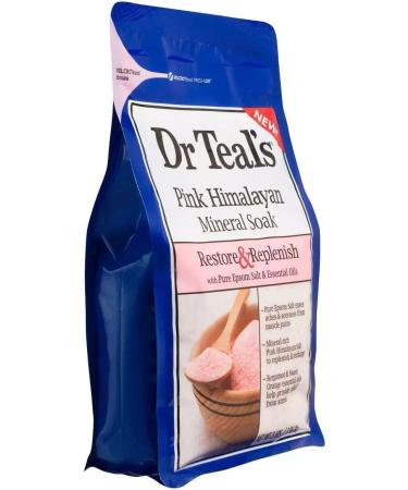 Dr. Teals Pink Himalayan Epsom Salt Soak (3lbs) - Bergamot & Orange Essential Oils, Relieves Stress - Buy Online on GoSupps.com