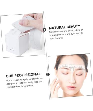 FRCOLOR 2 rolls Adhesive Scale Auxiliary Stencil Sticker Brow Disposable Cosmetics Measuring Woman Eyebrow 1 count (Pack of 1) Whitex2pcs - Buy Online on GoSupps.com
