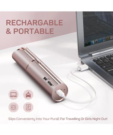 Gurelax Facial Hair Removal for Women - Rechargeable Painless Electric Razor with 2 Replacement Heads in Rose Gold - Buy Online on GoSupps.com