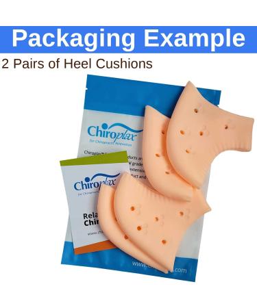 Chiroplax Heel Cushions - Pain Relief for Plantar Fasciitis, Achilles, Gout - 4 pcs - Buy Online on GoSupps.com