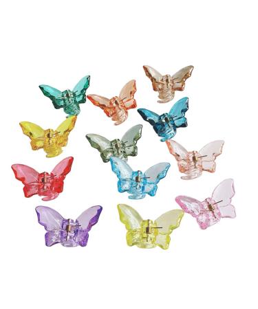 JIHUOO 12 pieces mini butterfly hair grippers hair clips claws barretttes hair clips hair accessories hair claw clips