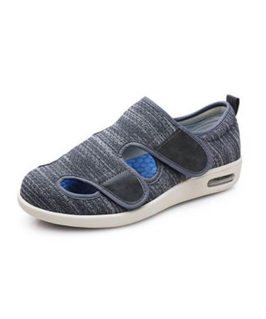 Men's Top Adjustable Diabetic Slipper Shoes Arthritis Edema Adjustable Closure Toe Swollen Feet Slippers Give Parents Gifts to Make The Elderly Healthier (Color : A Foot Length : 12)