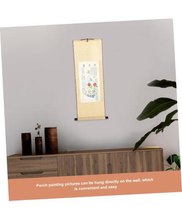 Healeeved Party Plate - Sage Asian Wall Art Body Meridian Diagram - 85x36cm Silk Scroll in Chinese Style - Buy Online on GoSupps.com