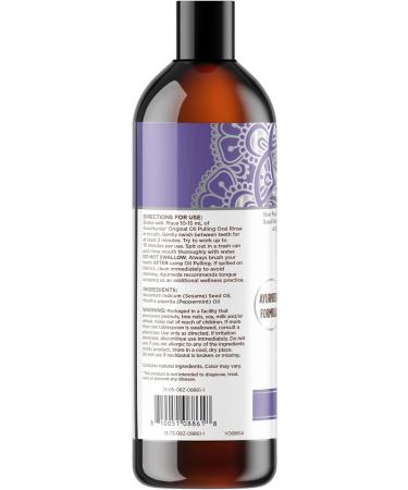 GuruNanda Sesame Mint Oil Pulling Mouthwash for Gentle & Natural Oral Care Pure Sesame & Mint Extracts Supports Happy Gums & Oral Hygiene Alcohol-Free 8 Oz - Buy Online on GoSupps.com