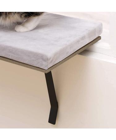 Sweetgo Cat Window Perch - Funny DIY Kitty Sill Bed - Mountable Grey Cat Seat Shelf - Washable Foam - Ideal for Cat's Funny Sleep - Buy Online on GoSupps.com