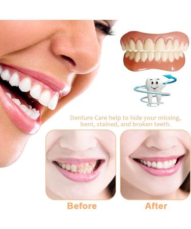 Comfort Fit Fake Teeth - Enhance Your Smile with Top & Bottom Veneers | Durable Denture Care Solutions - Buy Online on GoSupps.com