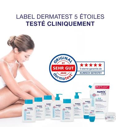 numis med Moisturizing Lotion ph 5.5 - soothing body lotion for very sensitive and delicate skin - vegan free from silicones parabens and mineral oil - milk (6x 200ml) - Buy Online on GoSupps.com