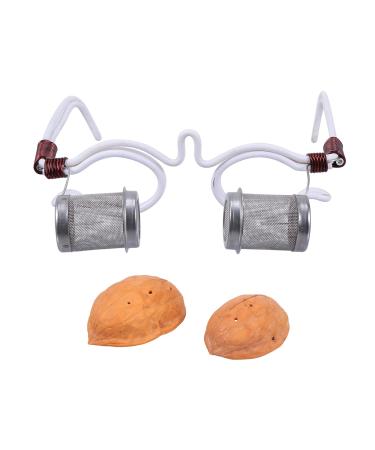 EXCEART Tool Eye Acupuncture Walnut Moxa Holder Burner Eye Moxibustion Spectacle Glasses Frame Shot Glasses