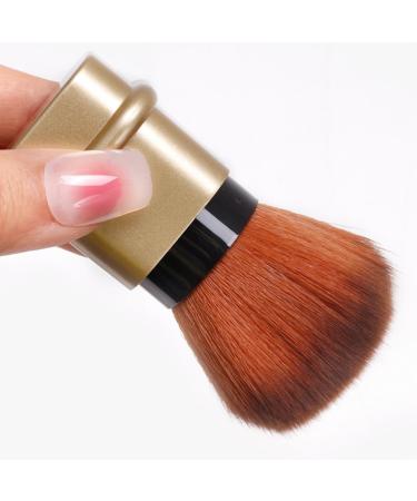 Mikinona Nail Dust Brush Nail Remover Brush Blush Makeup Brush Revolution Kabuki Brush Powder Brush Blush Brush Retractable Puff Makeup Tools Abs Electroplating Brush Handle Make up Travel 8.2x3.3cm Golden - Buy Online on GoSupps.com