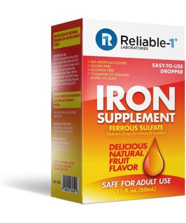 Ferrous SULFATE/Pediatric Drops for Infants & Toddler Iron Supplement (2-Pack) - Buy Online on GoSupps.com