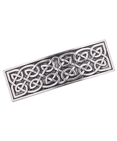 Prettyia Vintage Celtic Metal Barrette Hair Clip - Silver | Perfect for All Hair Colors | International Shipping Available - Buy Online on GoSupps.com
