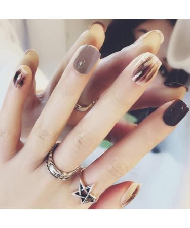 Sethexy 24-Piece Shiny Acrylic Nail Tips - Chic Sparkle & Complete Cover for Women & Girls - Buy Online on GoSupps.com