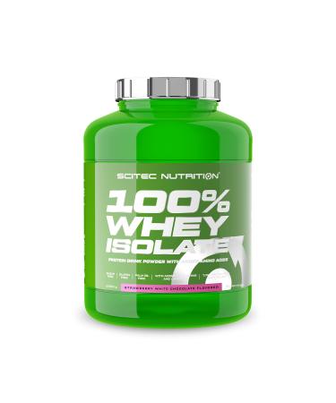 Scitec Nutrition 100% Whey Isolate - Pure protein performance with BCAAS - glutamine & arginine - sugar and gluten -free formula 2 kg strawberry -white chocolate strawberry and white chocolate 2 kg (1 Pack)