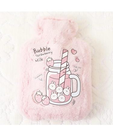Pink 500ml Cozy Hot Water Bottle with Cover - Perfect for Kids & Winter Relief - Buy Online on GoSupps.com