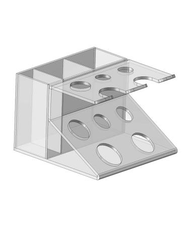 Kowaku razor holder electrical toothbrush holder multifunctional bathroom organizer worktop for comb dormitory transparent