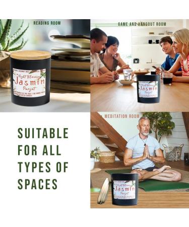 Night Blooming Jasmine Parijat Candle | Premium Handmade Coconut Wax Scented Candle for Aromatherapy & Housewarming Gifts | 198g - Buy Online on GoSupps.com