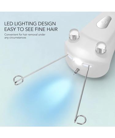 Facial Threading Hair Removal USB Charging Electric Cordless Threader Machine with LED Light Handheld Ladies Face Cotton Epilator for Chin Lip Arm Women Men - Buy Online on GoSupps.com