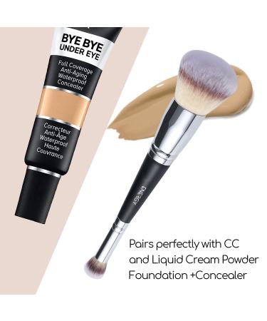 ENERGY Dual Sided Airbrush Foundation & Concealer Brush - Luxe Synthetic Hair for Flawless Blending | Perfect for Liquid Cream Powder - International Shipping Available - Buy Online on GoSupps.com