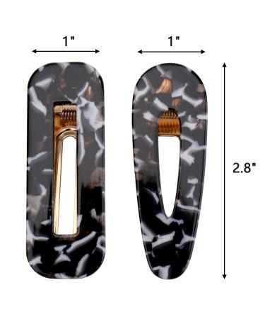 Hedume 28 Pack Acrylic Resin Hair Barrettes - Geometric Hair Clips for Women and Girls - Buy Online on GoSupps.com