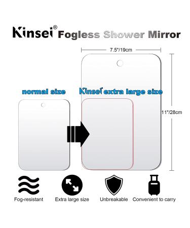 Fogless Shower Mirror for Shaving - Large 11X7.48 inch with Hooks | Frameless Men's Shaving Mirror - Buy Online on GoSupps.com