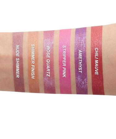 Allbesta Metallic Shimmer Glitter Lipgloss | Waterproof Liquid Lipstick - Long-lasting Chili Mauve | Shop Internationally - Buy Online on GoSupps.com